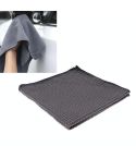 Pineapple Lattice Microfiber Lint-free Absorbent Honeycomb Car Washing Towel, Size:40x40cm(Gray)
