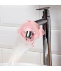 Silicone Monkey Shape Children Cartoon Faucet Water Sink Baby Hand Washing Auxiliary Extender(Pink)