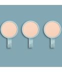3pcs/pack Rotatable Wall-mounted Kitchen Hook Suction Cup without Trace Pasting Door Load-bearing Punch-Free Sticky Hook(Light Pink + Light Blue)