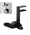Headphones Racks Desktop Hooks Bookshelves Headset Racks(Upgrade B Black)