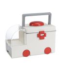Ambulance First Aid Box Family Medicine Box Household Large Double-layer Medicine Box(White)