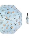 Small Fresh Sun and Rain Dual-use Folding Sunshade UV Protection Sunscreen Umbrella(Light Blue)