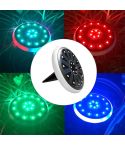 LED Solar Buried Lamp Stainless Steel Outdoor RGB Grass Garden Light