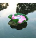 Solar Outdoor Waterproof Floating Light Garden Courtyard Lotus Light(Pink)