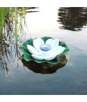 Solar Outdoor Waterproof Floating Light Garden Courtyard Lotus Light(White)