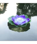 Solar Outdoor Waterproof Floating Light Garden Courtyard Lotus Light(Purple)