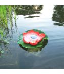 Solar Outdoor Waterproof Floating Light Garden Courtyard Lotus Light(Red)