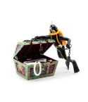 Pneumatic Fish Tank Decoration Diver Treasure Hunt Frogman Aquarium Fish Tank Landscape(Black)