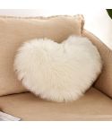 Home Cushion Pillow can be Washed without Core Heart-shaped Pillowcase, Size: 40x50cm(White)