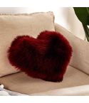 Home Cushion Pillow can be Washed without Core Heart-shaped Pillowcase, Size: 40x50cm(Red Wine)