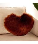 Home Cushion Pillow can be Washed without Core Heart-shaped Pillowcase, Size: 40x50cm(Brown)