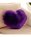Home Cushion Pillow can be Washed without Core Heart-shaped Pillowcase, Size: 40x50cm(Purple)