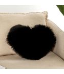 Home Cushion Pillow can be Washed without Core Heart-shaped Pillowcase, Size: 40x50cm(Black)