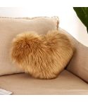 Home Cushion Pillow can be Washed without Core Heart-shaped Pillowcase, Size: 40x50cm(Khaki)