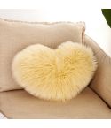 Home Cushion Pillow can be Washed without Core Heart-shaped Pillowcase, Size: 40x50cm(Light Yellow)
