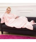 Spring and Autumn Soft and Thick Coral Fleece Blanket TV Blanket(Pink)