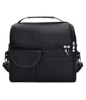 Lunch Bag Reusable Insulated Bag Multifunctional Waterproof Insulated Lunch Box(Black)