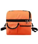 Lunch Bag Reusable Insulated Bag Multifunctional Waterproof Insulated Lunch Box(Orange)