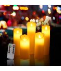 5 in 1 Remote Control Yellow Light LED Candle Lamp Halloween Christmas Wedding Decorative Light