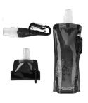 0.5L Portable Ultralight Foldable Silicone Water Bag Outdoor Sports Supplies Hiking Camping Soft Flask Waterproof Bag(Black)