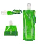 0.5L Portable Ultralight Foldable Silicone Water Bag Outdoor Sports Supplies Hiking Camping Soft Flask Waterproof Bag(Green)