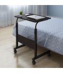 Removable Laptop Desk Lazy Bed Study Desk Bedside Computer Desk, Size:60x40cm(Black Walnut)