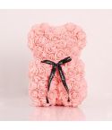 25cm Bear Shape Artificial Foam Roses Flower Ornament(Light Pink)