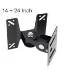 Universal Rotated TV PC Monitor Wall Mount Bracket for 14 ~ 24 Inch LCD LED Flat Panel TV with 180 degrees around the pivot