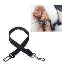Nylon Harness Leash Clip Pet Dog Car Seat Belt Security Belt(Black)