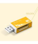 Multi in 1 Memory SD Card Reader for Memory Stick Pro Duo Micro SD,TF,M2,MMC,SDHC MS Card(Gold)