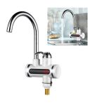 220V Kitchen Tankless Water Heater Instant Electric Faucet Electric Heater Tap with Temperature Display(Water from side)