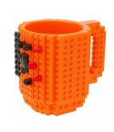 Building Blocks Design Creative Milk Mug Coffee Cup Build-on Brick Drinking Water Holder, Value:301-400ml(Orange)