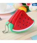 Cute Fruit Wallet Gift Plush Coin Purse Female Bag(watermelon)