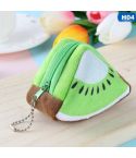 Cute Fruit Wallet Gift Plush Coin Purse Female Bag(Kiwi)