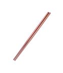 1 Pair Stainless Steel Tableware Colorful Reusable Metal Chopsticks Dishware, Length:23cm(Rose Gold)