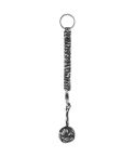 Outdoor Security Protection Black Monkey Fist Steel Ball Bearing Self Defense Lanyard Survival Key Chain(Black&White)