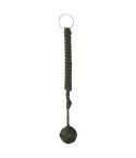 Outdoor Security Protection Black Monkey Fist Steel Ball Bearing Self Defense Lanyard Survival Key Chain(Green)