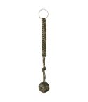 Outdoor Security Protection Black Monkey Fist Steel Ball Bearing Self Defense Lanyard Survival Key Chain(Camouflage Green 2)