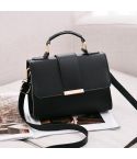 Women Bag Leather Handbags PU Shoulder Bag Small Flap Crossbody Bags for Women Messenger Bags(Black)