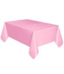 Disposable Plastic Tablecloth Solid Color Wedding Birthday Party Table Cover Rectangle Desk Cloth Wipe Covers(pink)