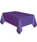 Disposable Plastic Tablecloth Solid Color Wedding Birthday Party Table Cover Rectangle Desk Cloth Wipe Covers(purple)