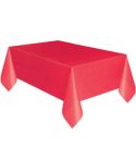 Disposable Plastic Tablecloth Solid Color Wedding Birthday Party Table Cover Rectangle Desk Cloth Wipe Covers(red)