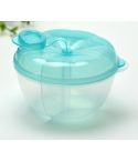 Baby Milk Powder Formula Dispenser Food Container Storage Feeding Box 3 Layer Leakproof Travel Storage Box for Kids Toddler(Blue)