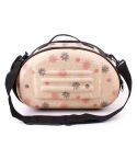 Portable Cats Handbag Foldable Travel Bag Puppy Carrying Mesh Shoulder Pet Bags( Cream Color)