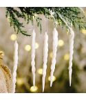 5pcs/bag Christmas Decorations Colorful Ice Bar Pendant Small Tree Threaded Ornament(White)