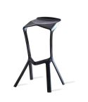 Simple Personality High Bar Stool Plastic Bar Chair Cafe Nordic Geometry Chair(Black)
