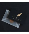 6 PCS Creative Business Bronzing Thanksgiving Birthday Card(Feather)