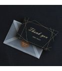 6 PCS Creative Business Bronzing Thanksgiving Birthday Card(Thank You)