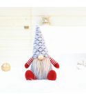 Christmas Decorations Santa Claus Faceless Doll Decoration Gift(Gray)