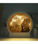 Chinese Style Paper Carving Lamp Night Light 3D Personalized Gift Decoration, Light Color:Warm Light(White)